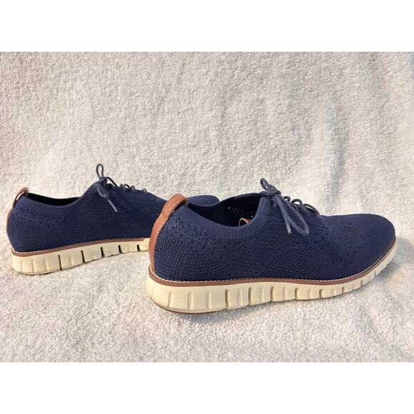 Cole Haan Zerogrand Stitchlite Oxford Navy Knit Casual Shoes Mens Wingtip Sz 11 main image 8